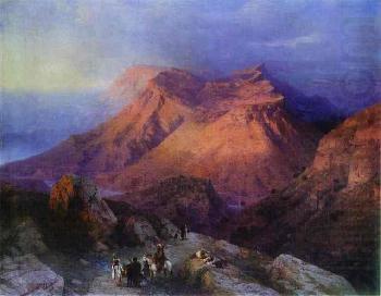 Mountain Village Gunib in Daghestan., Ivan Aivazovsky